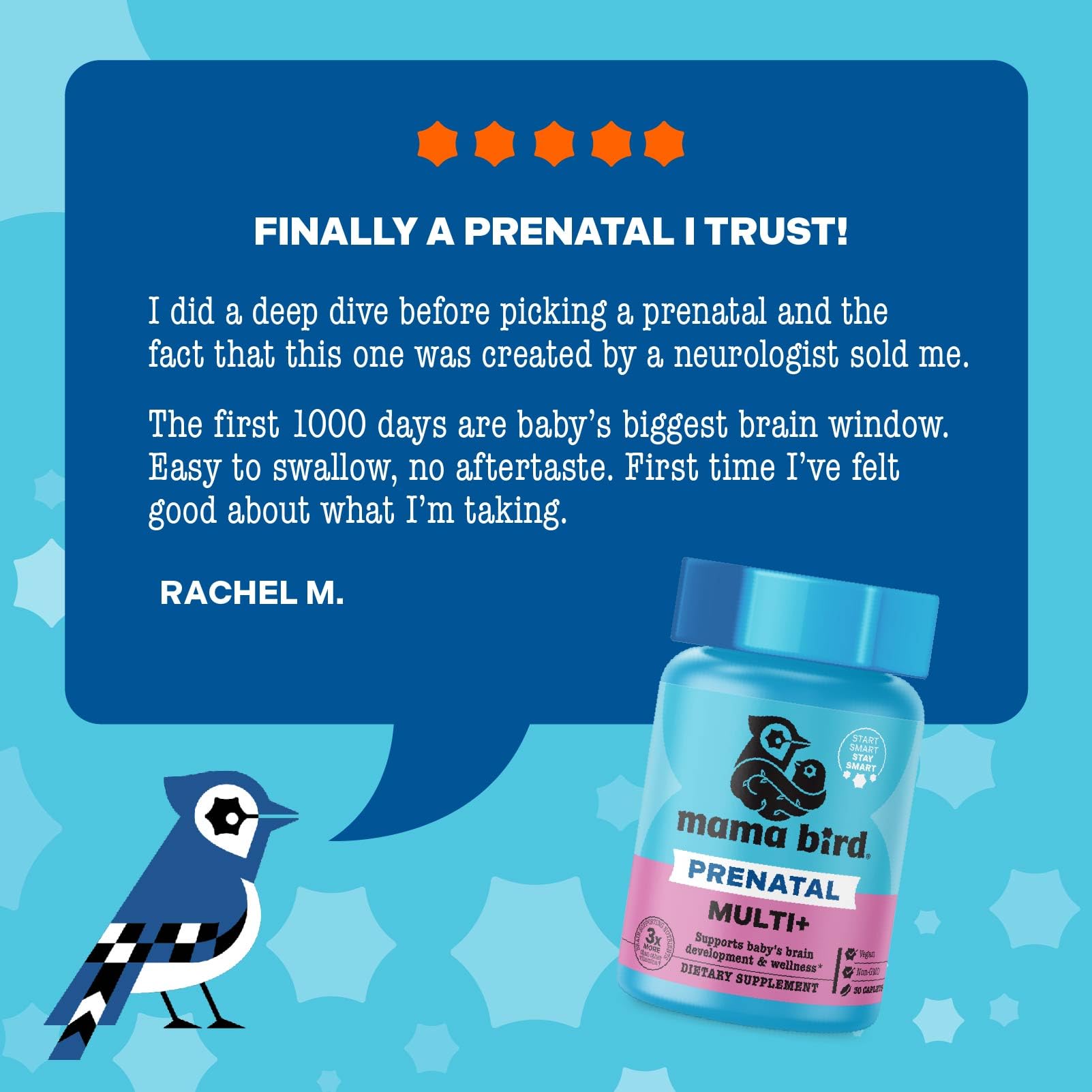 Mama Bird Prenatal Multi+ Multivitamin for Brain Health


