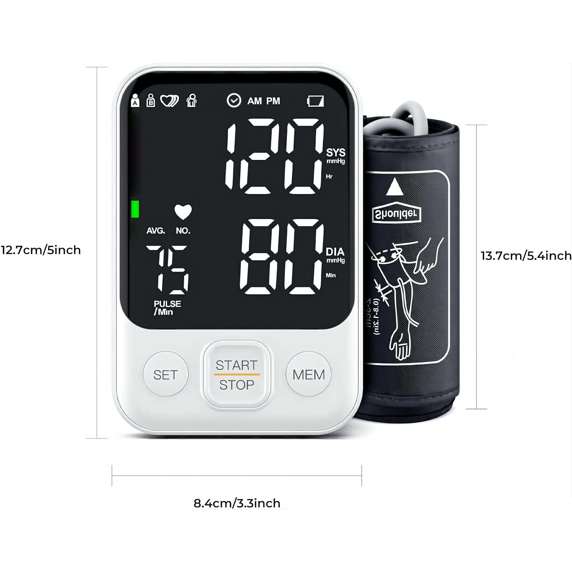 Oklar Blood Pressure Monitor Upper Arm with 240 Readings

