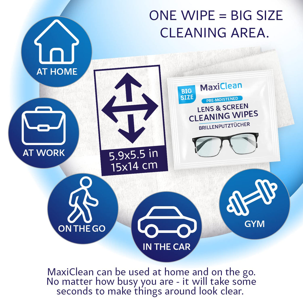 Lens Cleaner Wipes for Eyeglasses & Screens - EU Made

