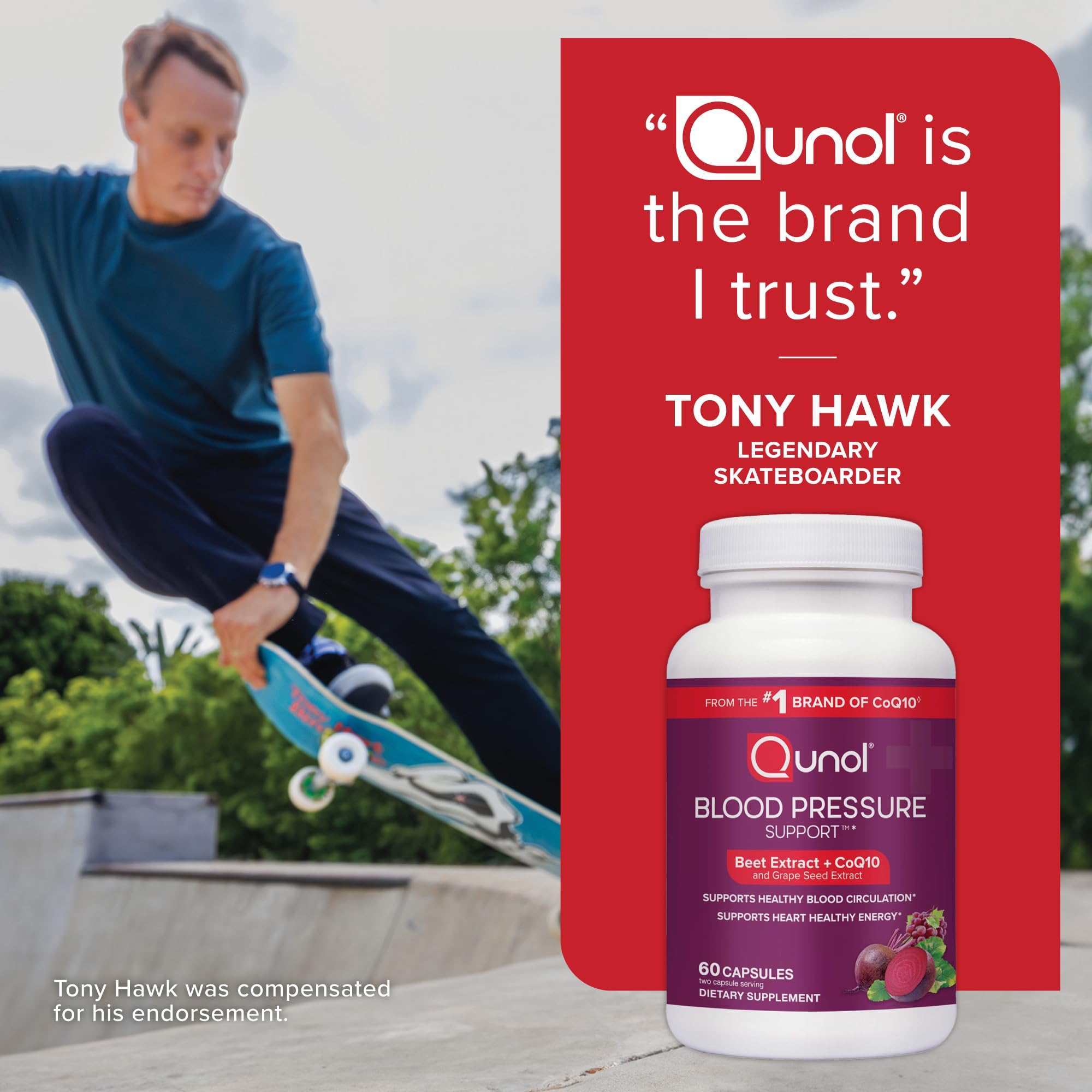 Qunol Beets 3-in-1 Blood Pressure Support CoQ10 & Grape Seed

