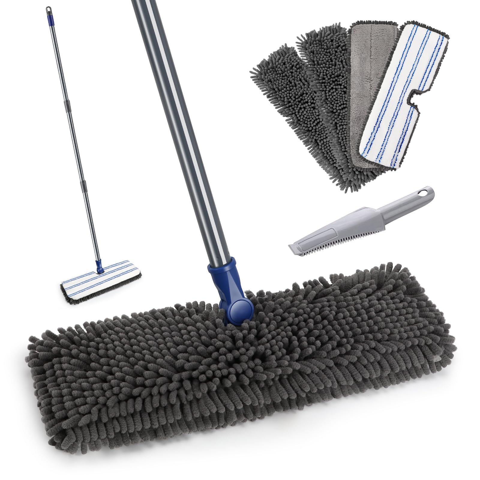 Masthome Microfiber Mop for Floor Cleaning with Five Replacement Pads