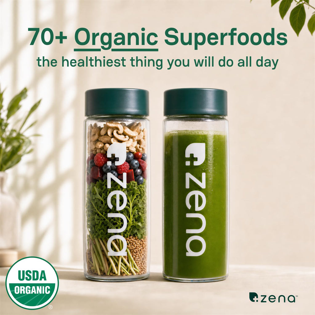 Zena Nutrition Organic Super Greens Powder | 70+ Superfoods


