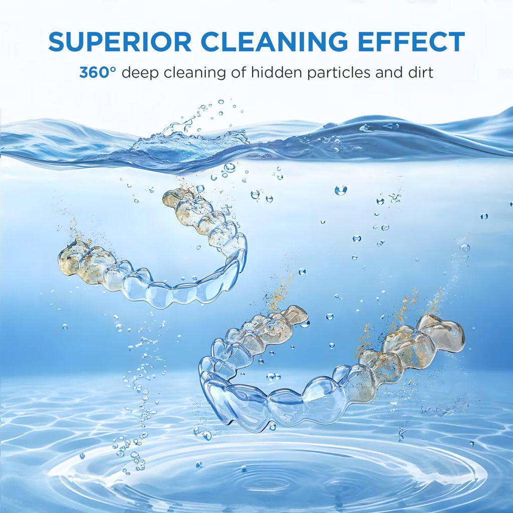 Dental Ultrasonic Retainer Cleaner Machine 45kHz 200 mL Tank

