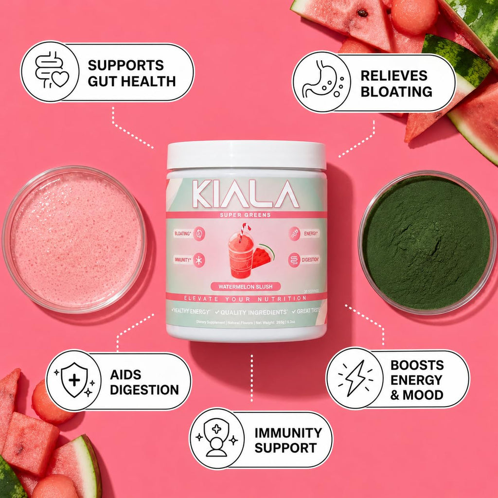 Kiala Nutrition Super Greens Powder Spirulina Chlorella

