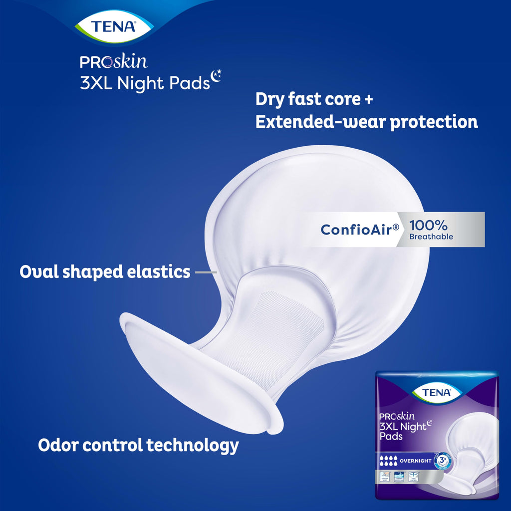 TENA ProSkin Night Incontinence Pads - Overnight Protection

