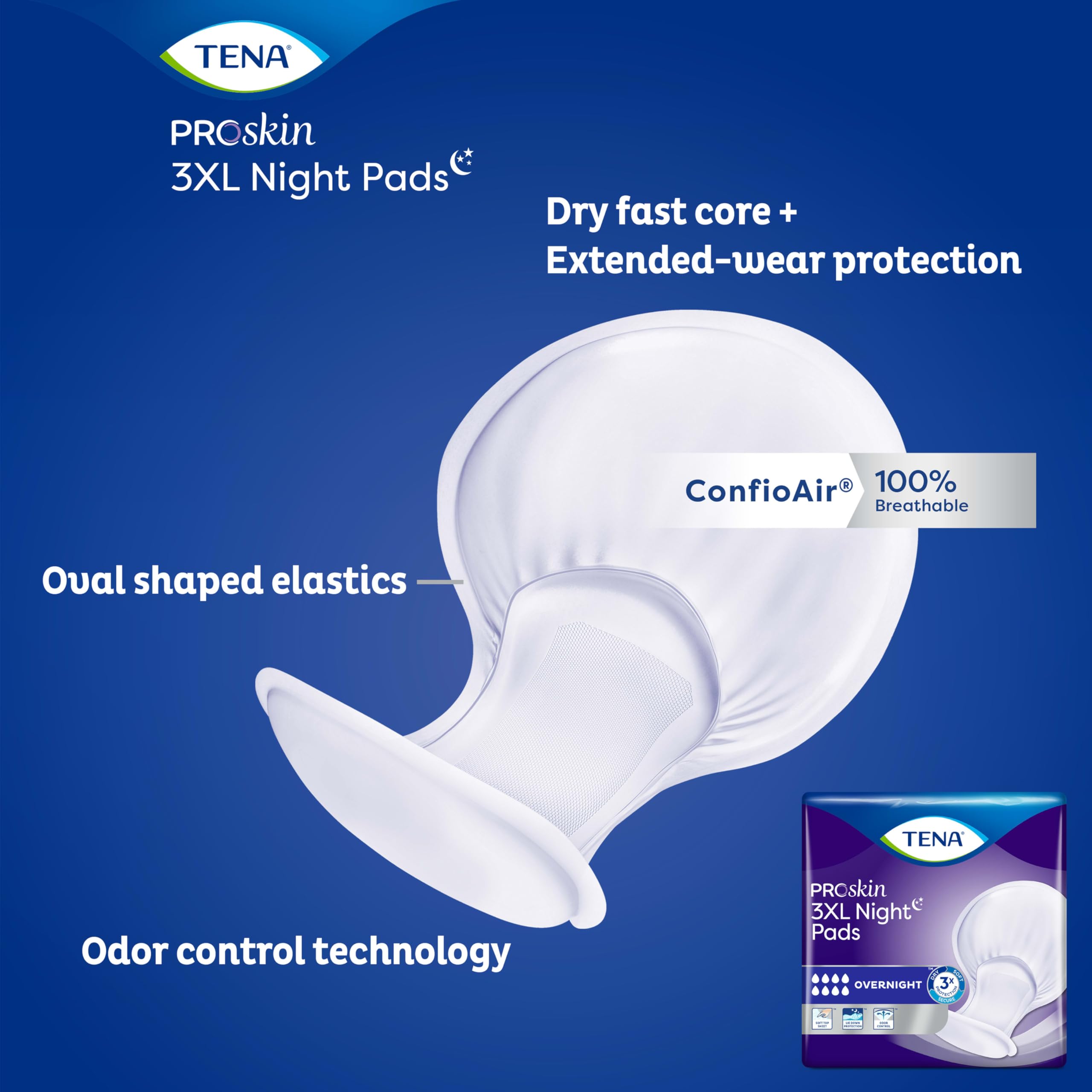 TENA ProSkin Night Incontinence Pads - Overnight Protection

