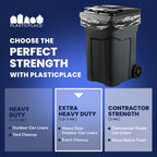 Plasticplace Trash Bags 95-96 Gallon Heavy-Duty 1.5 Mil


