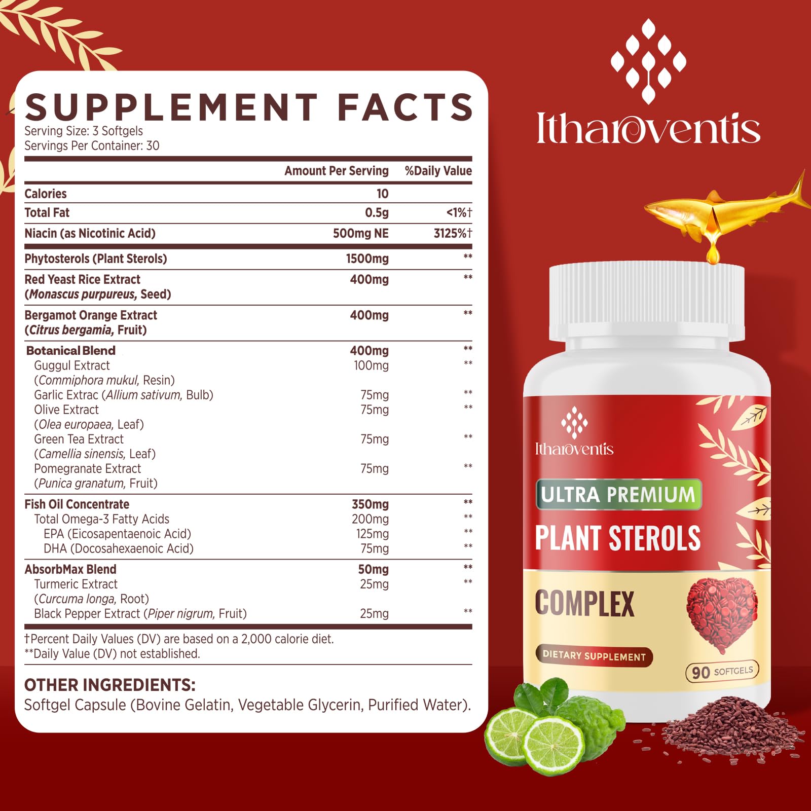 Itharoventis Plant Sterol Supplement with Omega-3

