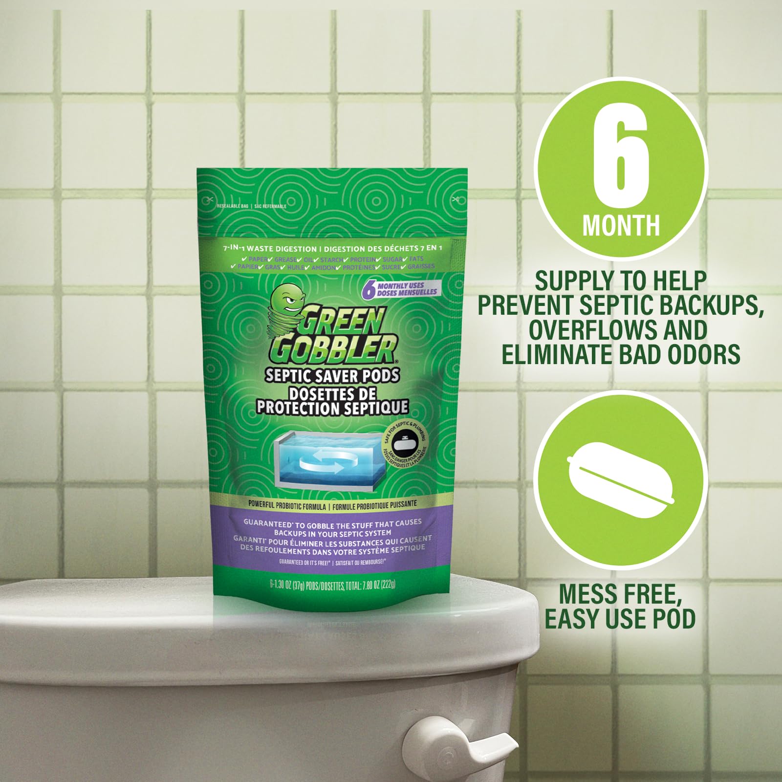 Septic Tank Treatment by Green Gobbler with Probiotics

