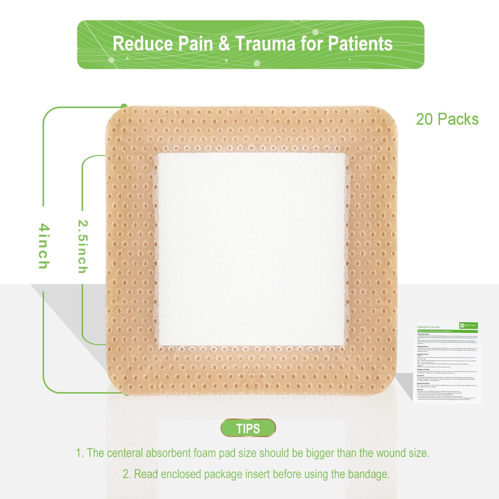 NeuHeils Silicone Foam Dressing with Gentle Border

