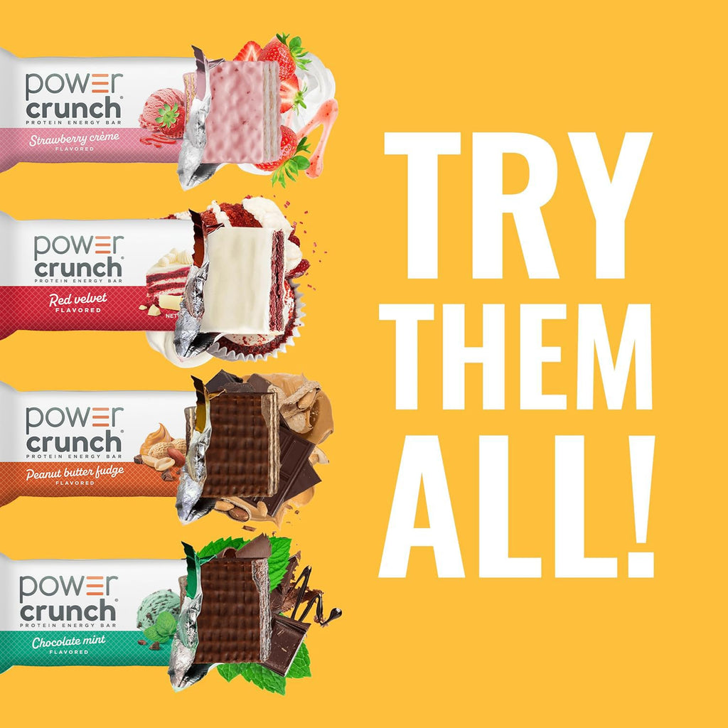 Power Crunch Protein Energy Wafer Bars | Protein Snack


