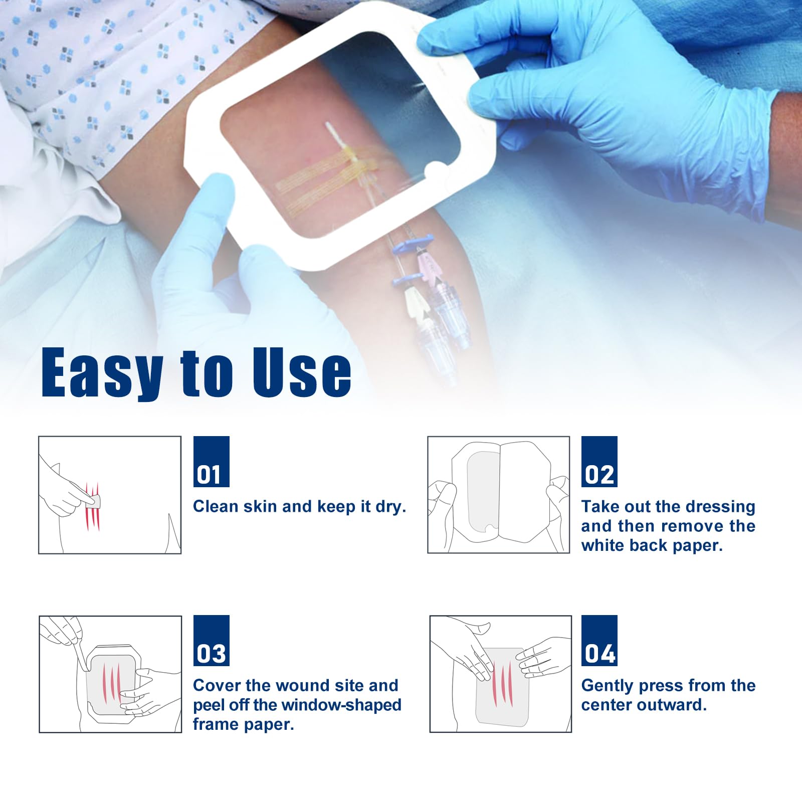 Ceeport Transparent Film Dressing | Waterproof Wound Patches

