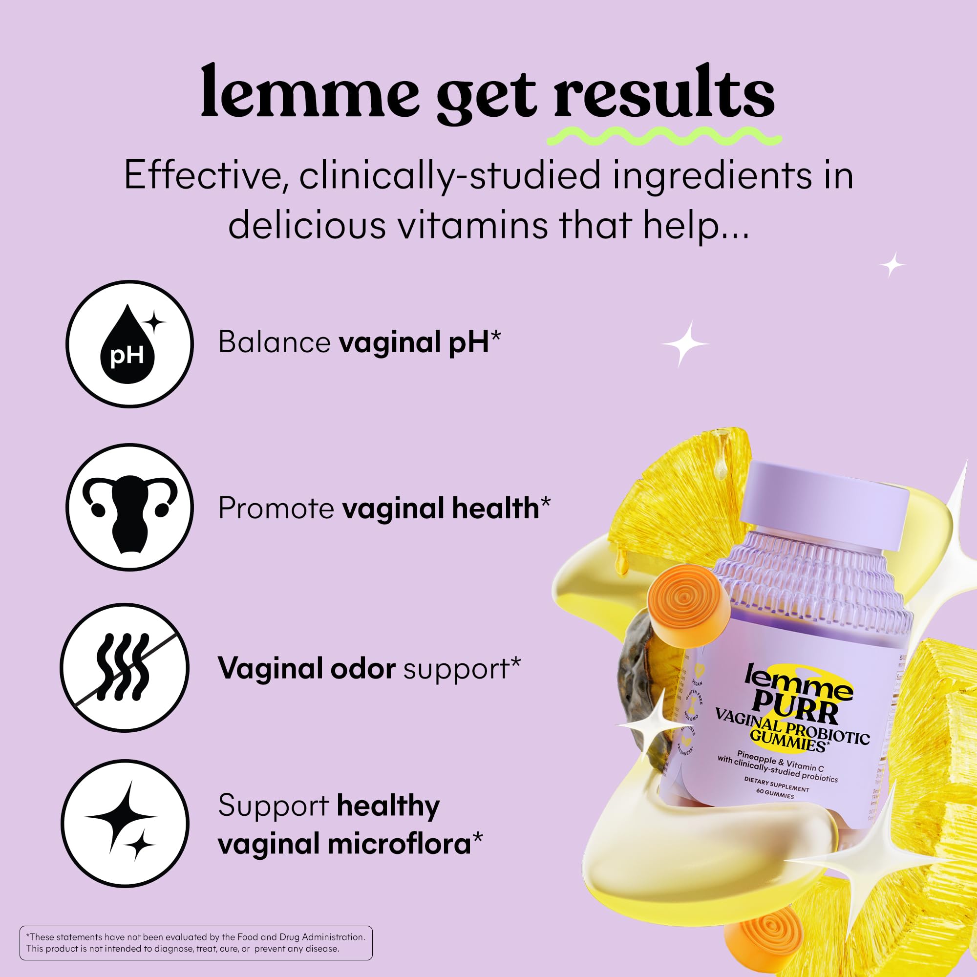 Lemme Purr Vaginal Probiotic Gummies - pH Balance

