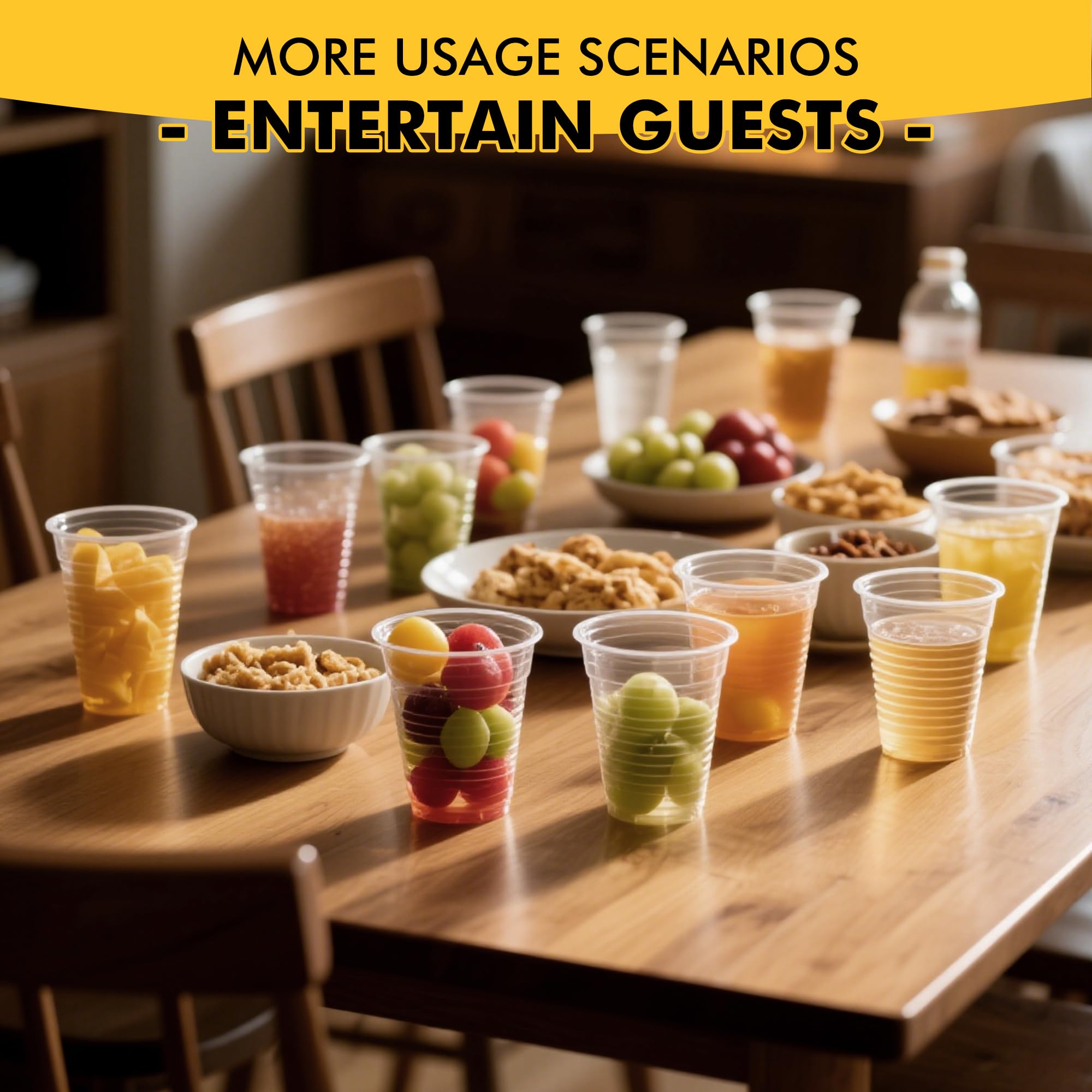 RACETOP Clear Disposable Plastic Cups for Parties

