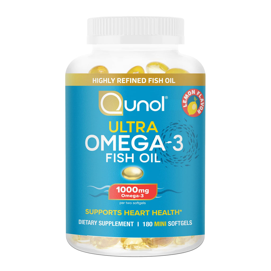 Qunol Fish Oil Omega-3 Softgels for Heart Health

