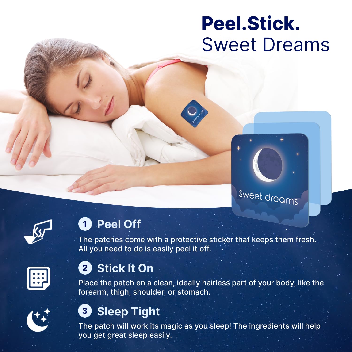 Wellamoon Sleep Patches for Adults – Melatonin & Valerian

