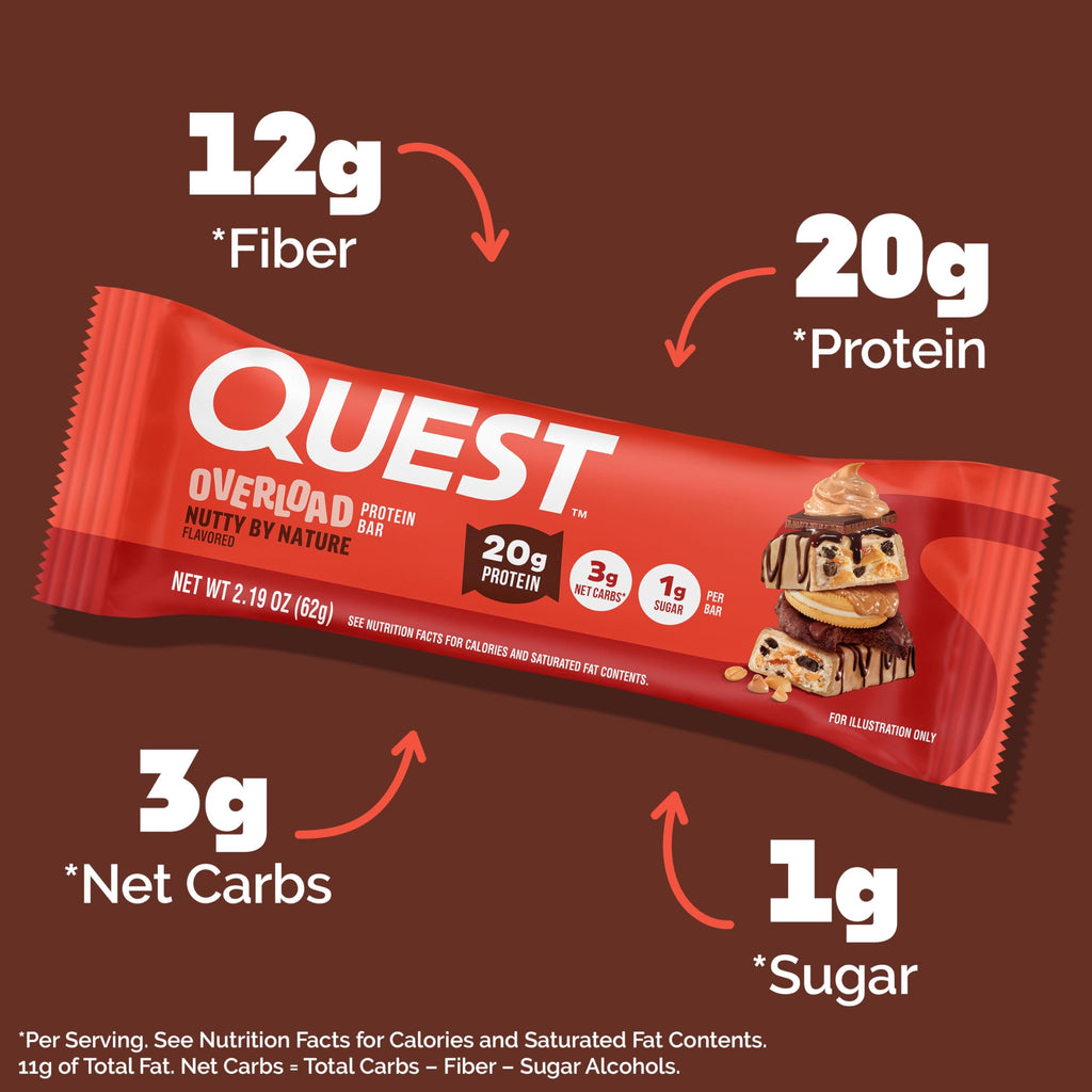 Quest Overload Protein Bars for Active Lifestyles

