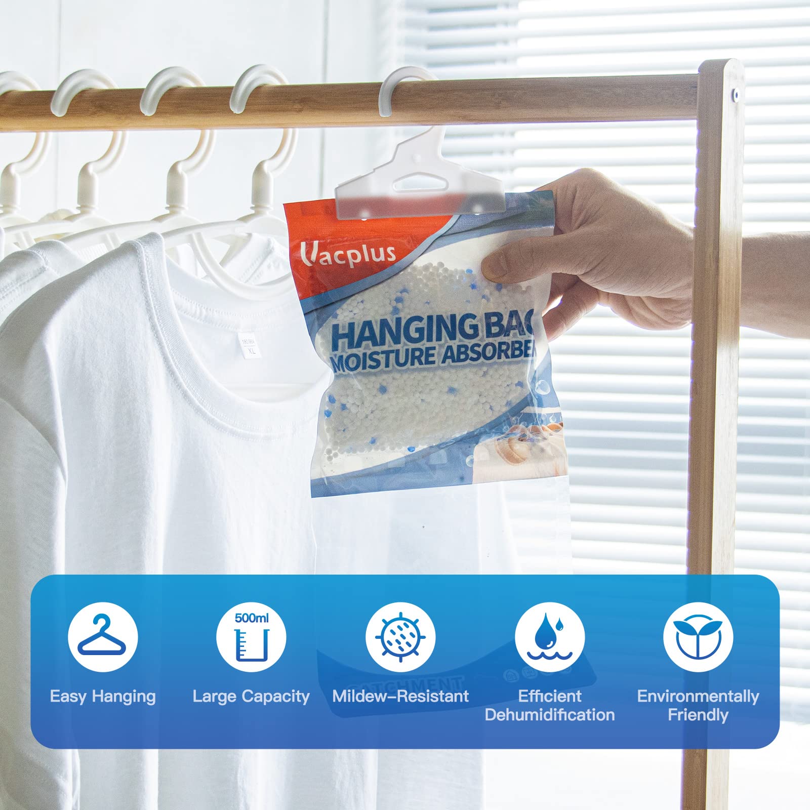 Vacplus Closet Dehumidifier Bags | Desiccant Absorbers

