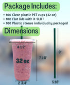 Clear Disposable Cups for Beverages | Easy Cleanup

