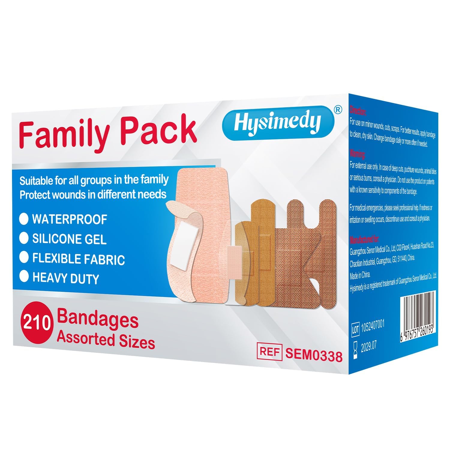 Hysimedy Adhesive Bandages Assorted Variety Pack

