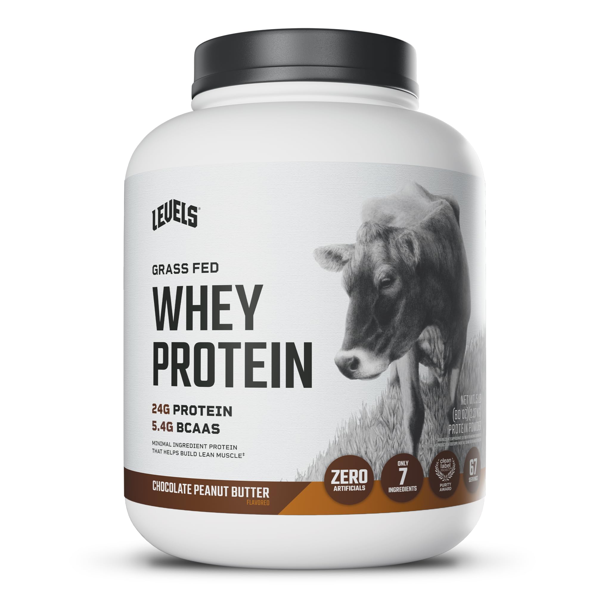 Levels Grass-Fed Whey Protein Powder No Artificials