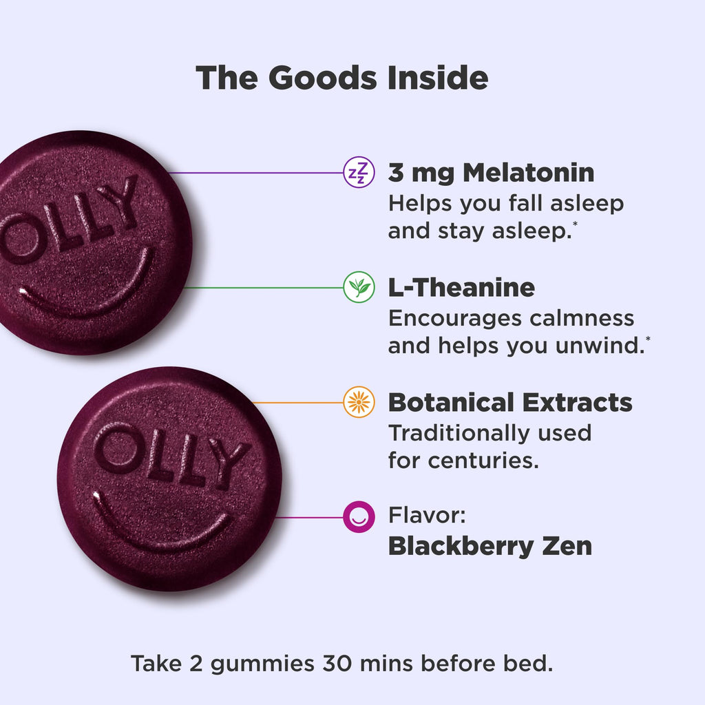 OLLY Sleep Gummy - Sleep Support with Melatonin & L-Theanine

