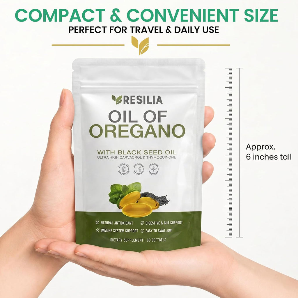 Resilia Oregano Oil Softgels with Black Seed – Immune Support

