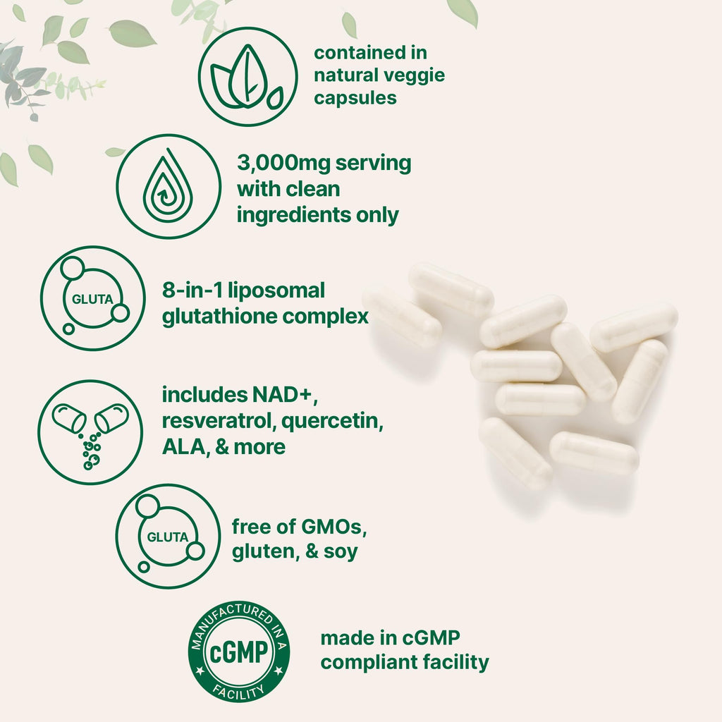 Micro Ingredients Liposomal Glutathione NAD Vitamin C


