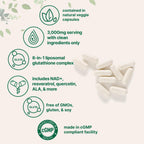 Micro Ingredients Liposomal Glutathione NAD Vitamin C

