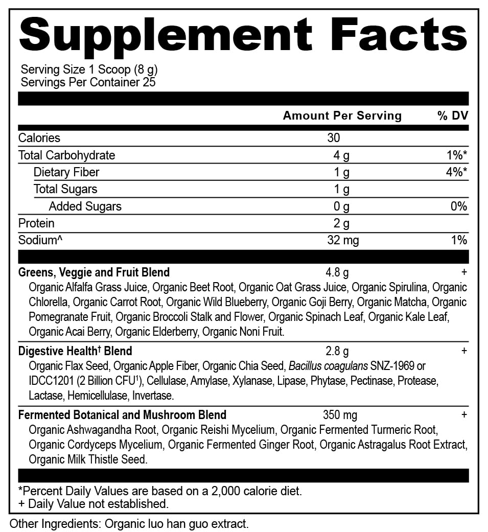 Ancient Nutrition Super Greens Powder - Organic Probiotics

