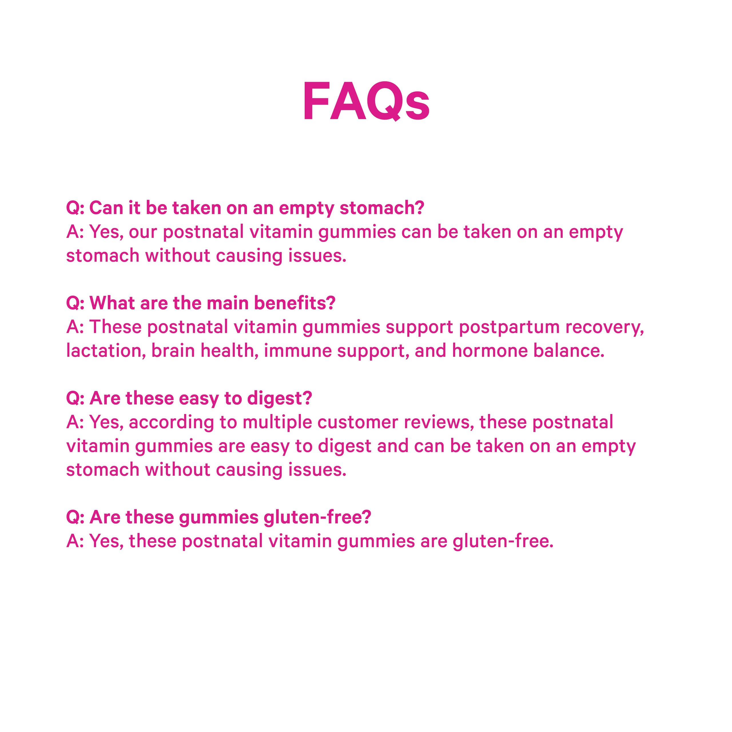 Pink Stork Postnatal Vitamin Gummies | Recovery & Lactation

