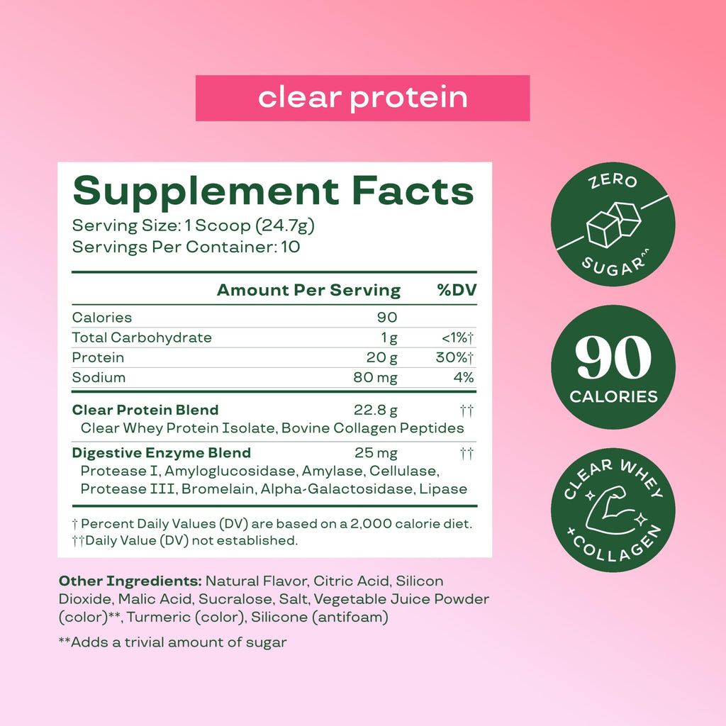 Bloom Clear Protein Powder – Whey Isolate + Collagen

