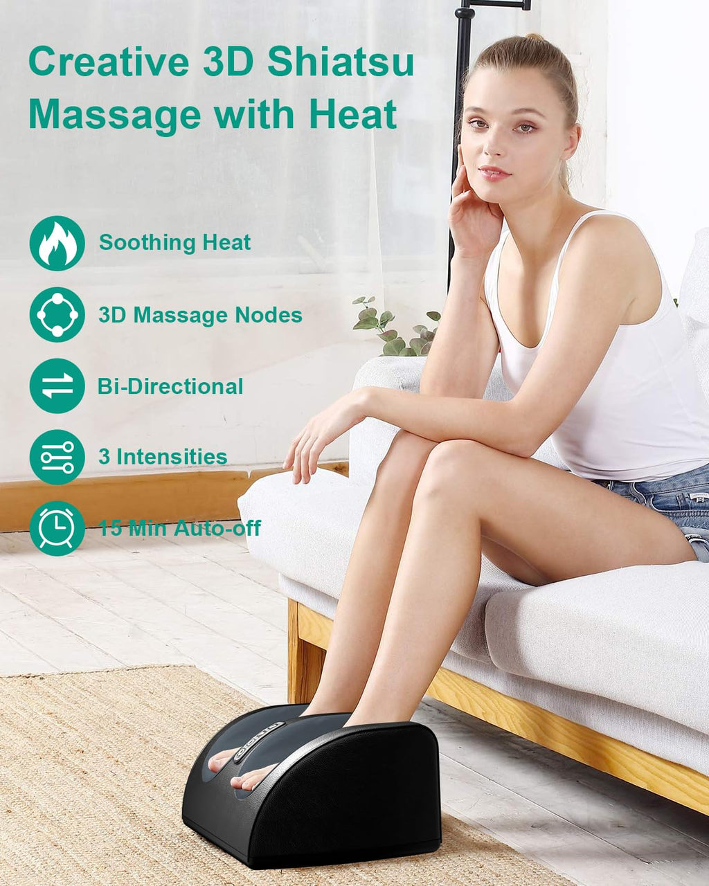 LINGTENG Shiatsu Foot Massager with Heat

