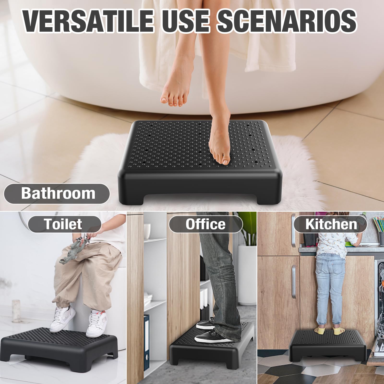 Mobility Step Stool by HBTower - Non-Slip Indoor/Outdoor

