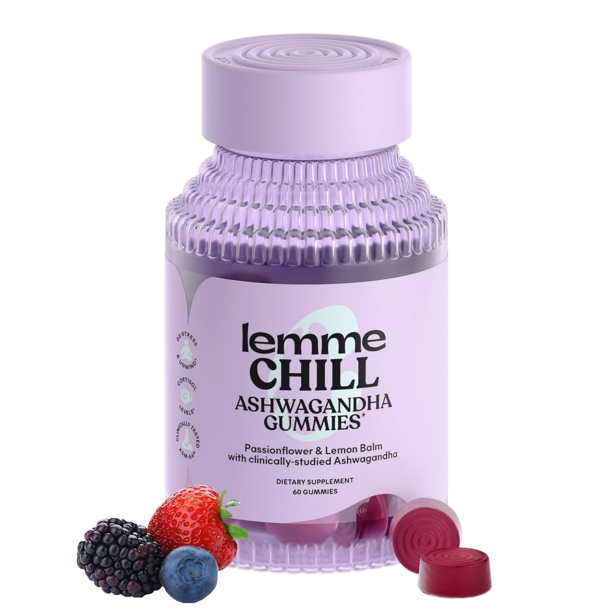 Lemme Chill Stress Relief Gummies with KSM-66 Ashwagandha

