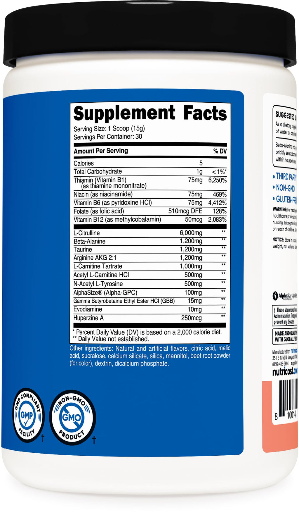 Nutricost Stim-Free Pre-Workout Supplement | Caffeine Free

