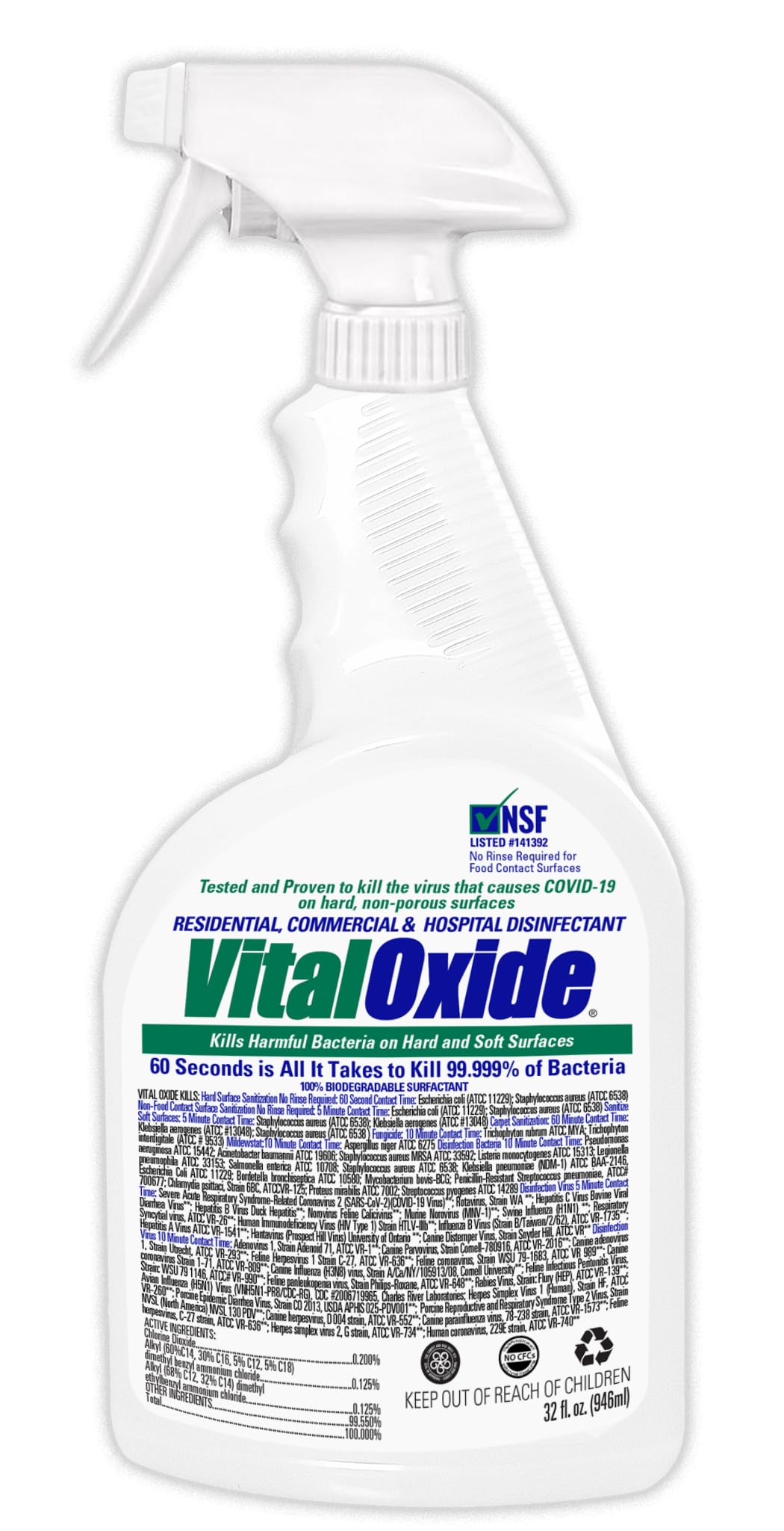 Vital Oxide Disinfectant – EPA Virucide & Sanitizer