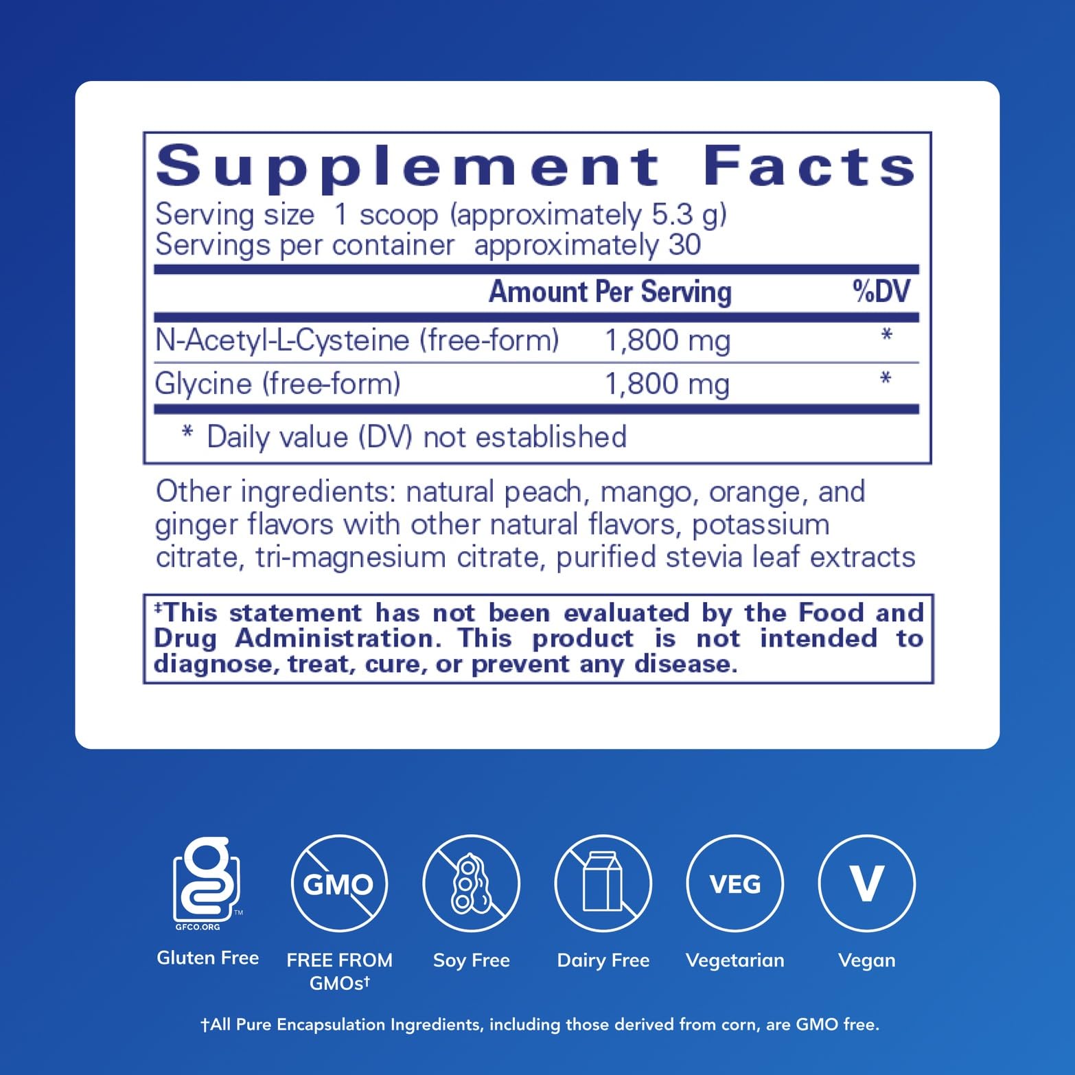 NAC Glycine Powder Immune Support | Pure Encapsulations

