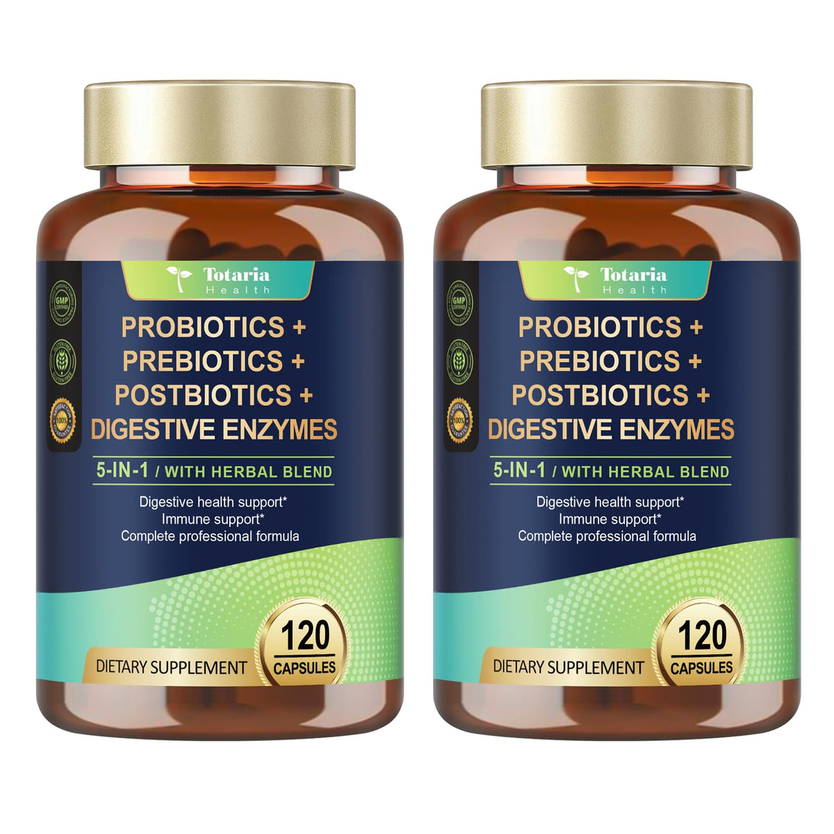 Totaria 5-in-1 Probiotic Prebiotic Postbiotic for Gut Health