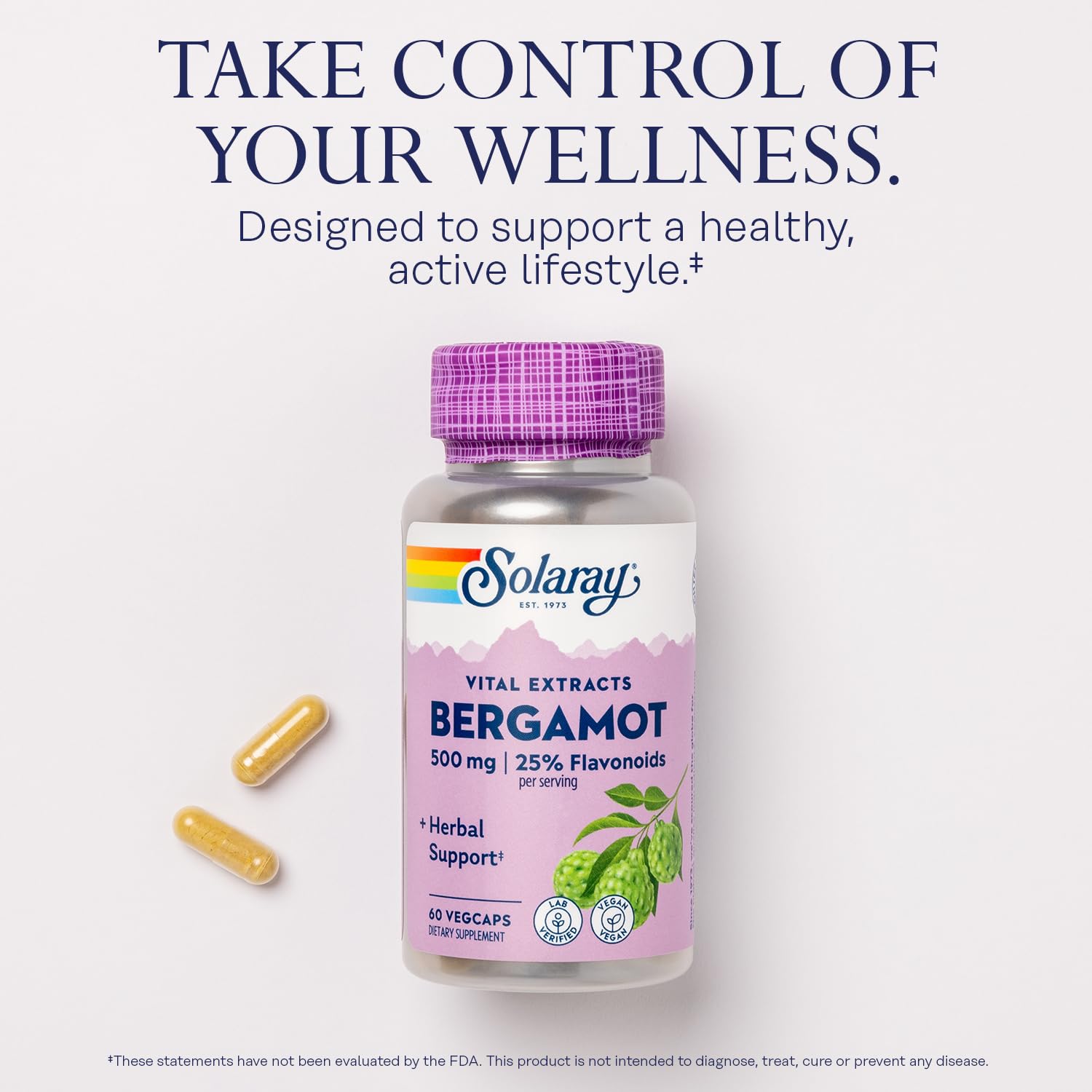 Solaray Bergamot 500 mg with Berberine HCl | Citrus Bergamot

