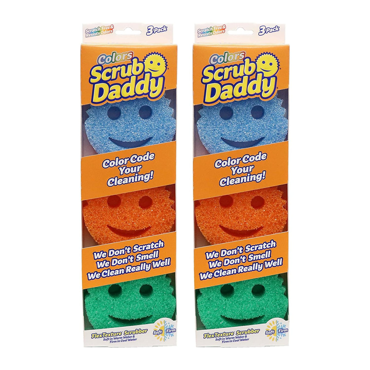 Scrub Daddy Scratch-Free Multipurpose Sponges - BPA-Free Foam
