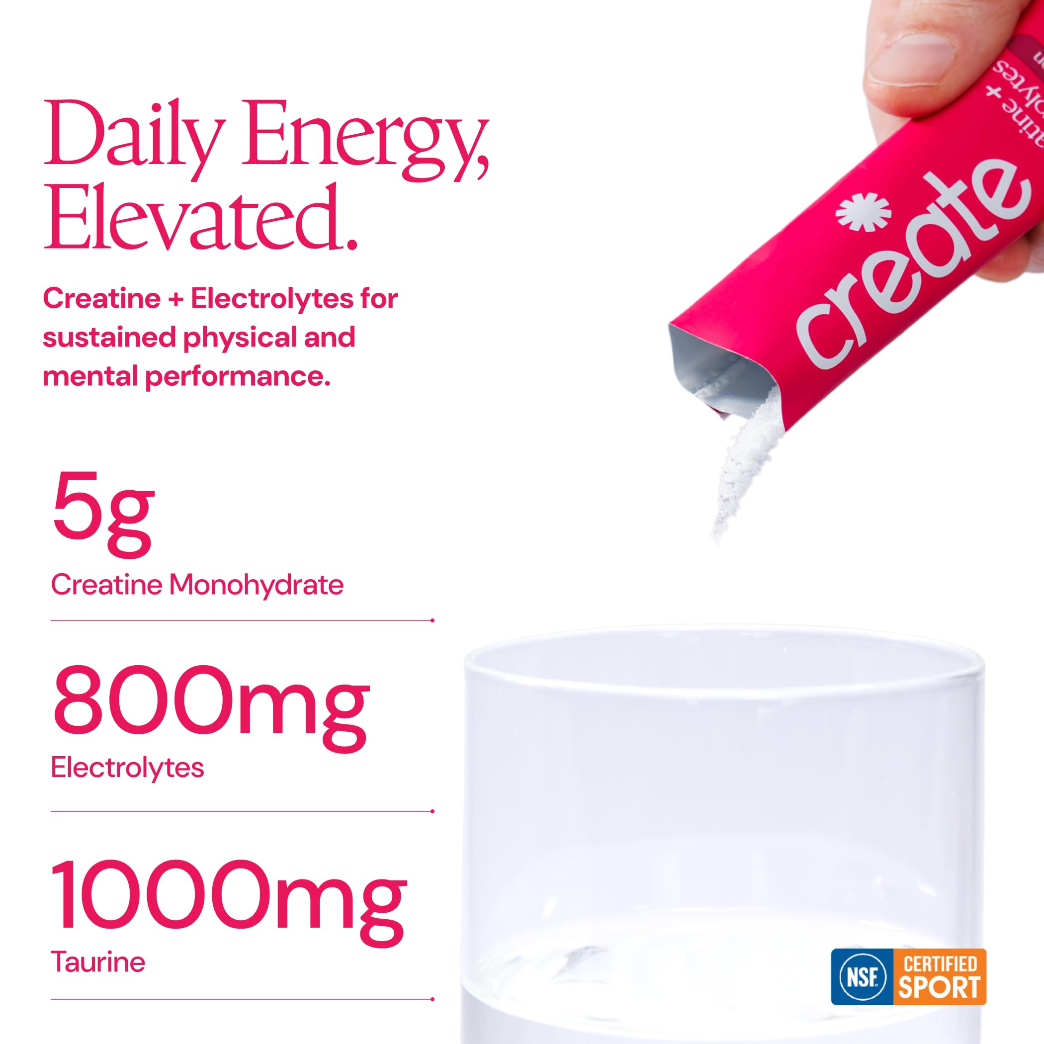 Create Creatine Monohydrate + Electrolytes Stick Packs

