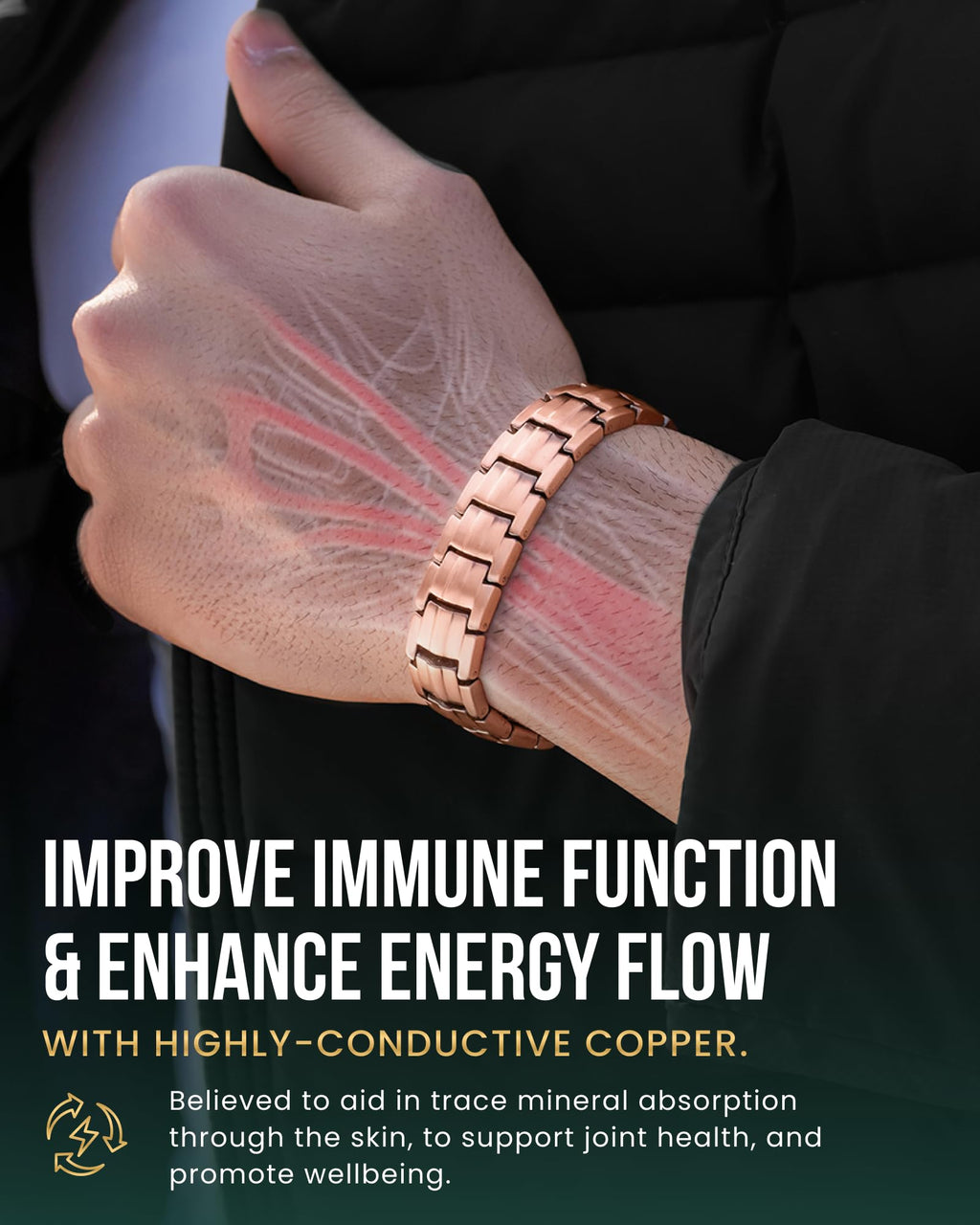 MagnetRX Copper Bracelet for Men | Everyday Wear

