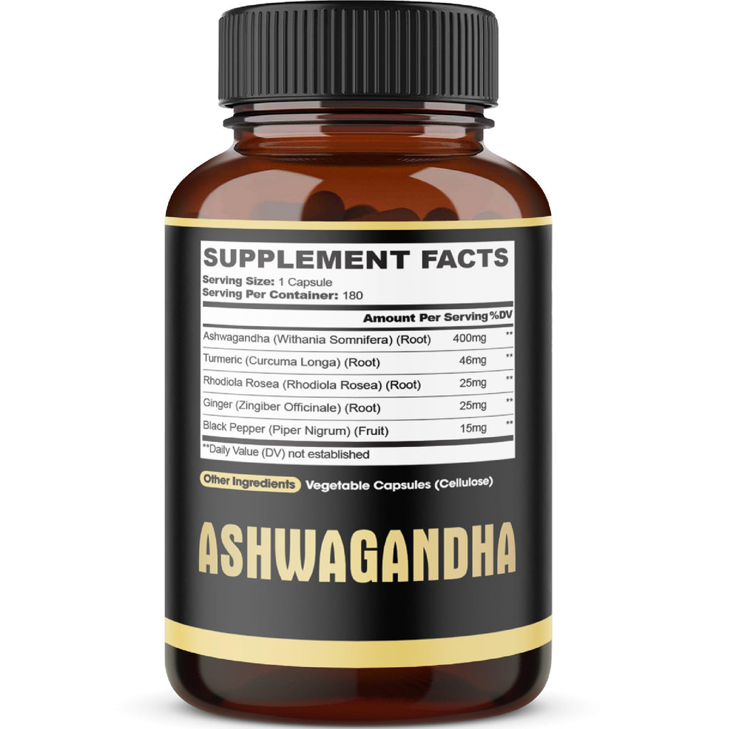 Agobi 5in1 Ashwagandha Capsules with Turmeric & Rhodiola Rosea

