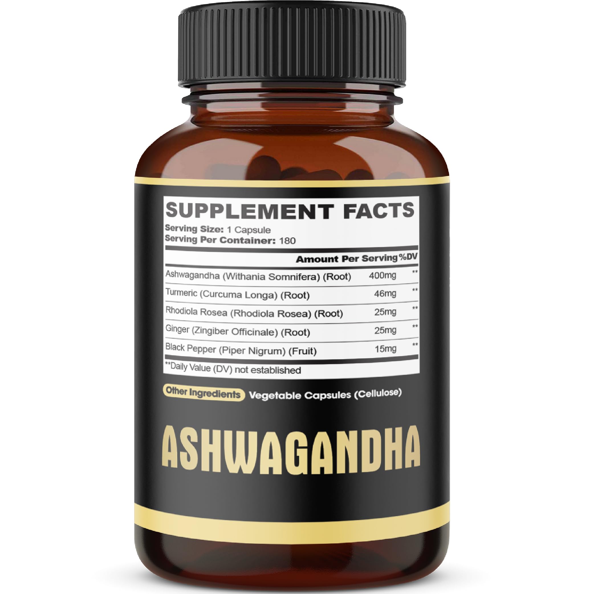 Agobi 5in1 Ashwagandha Capsules with Turmeric & Rhodiola Rosea

