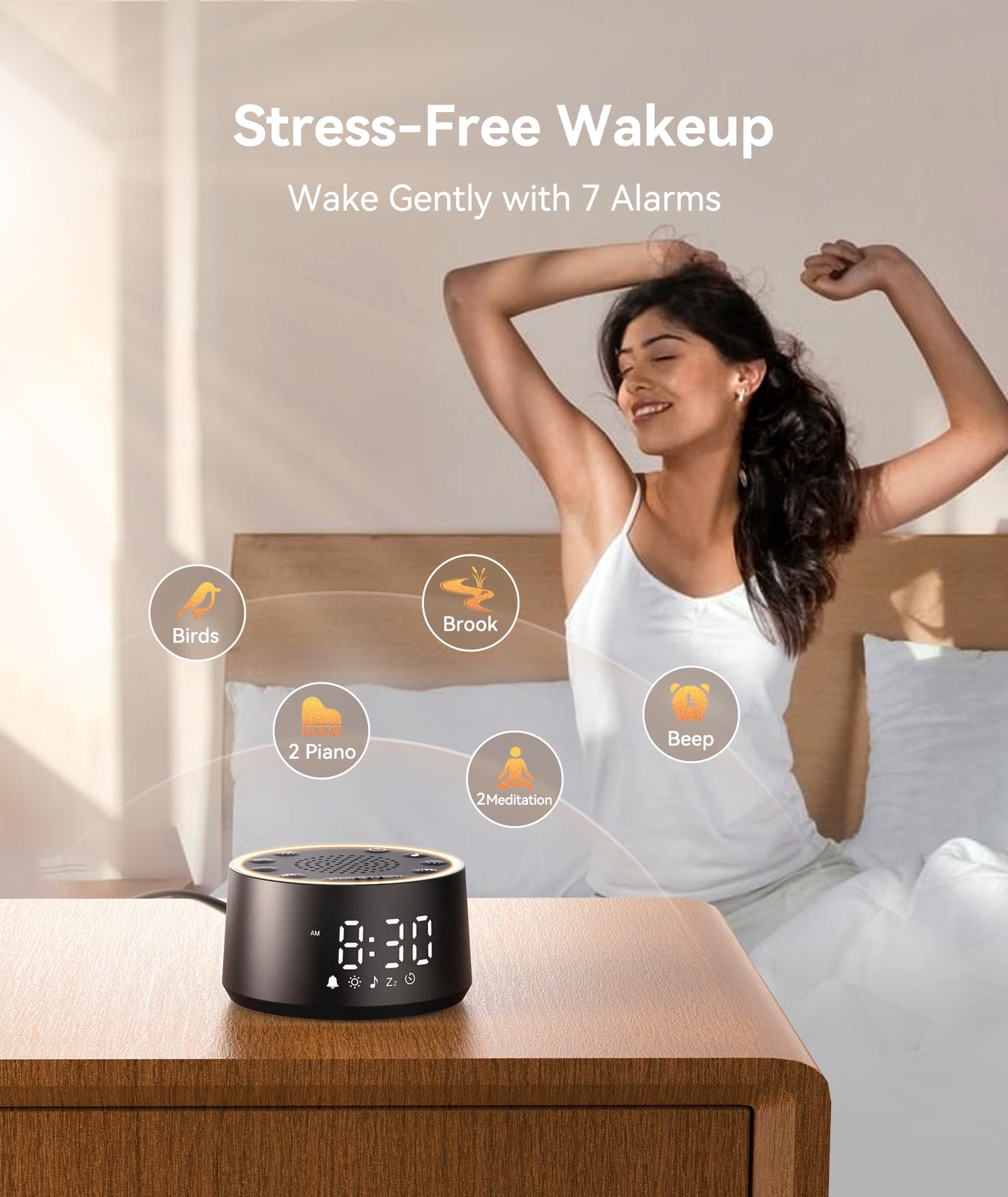 Dreamegg Sound Machine D1 Nova Alarm Clock | 25 Sounds

