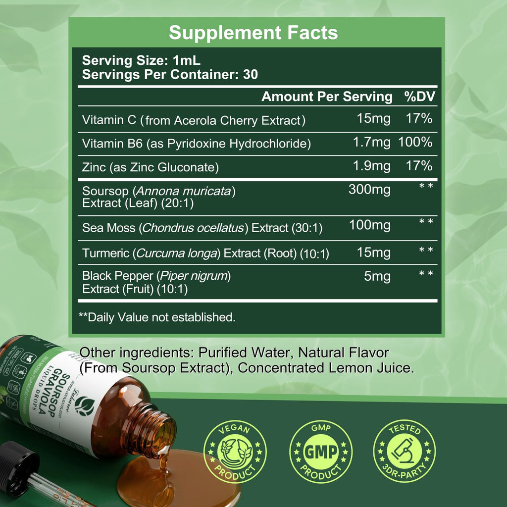 Lukaree Soursop Liquid Drops with Sea Moss for Immunity

