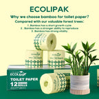ECOLipak Bamboo Toilet Paper 3 Ply - Septic Safe

