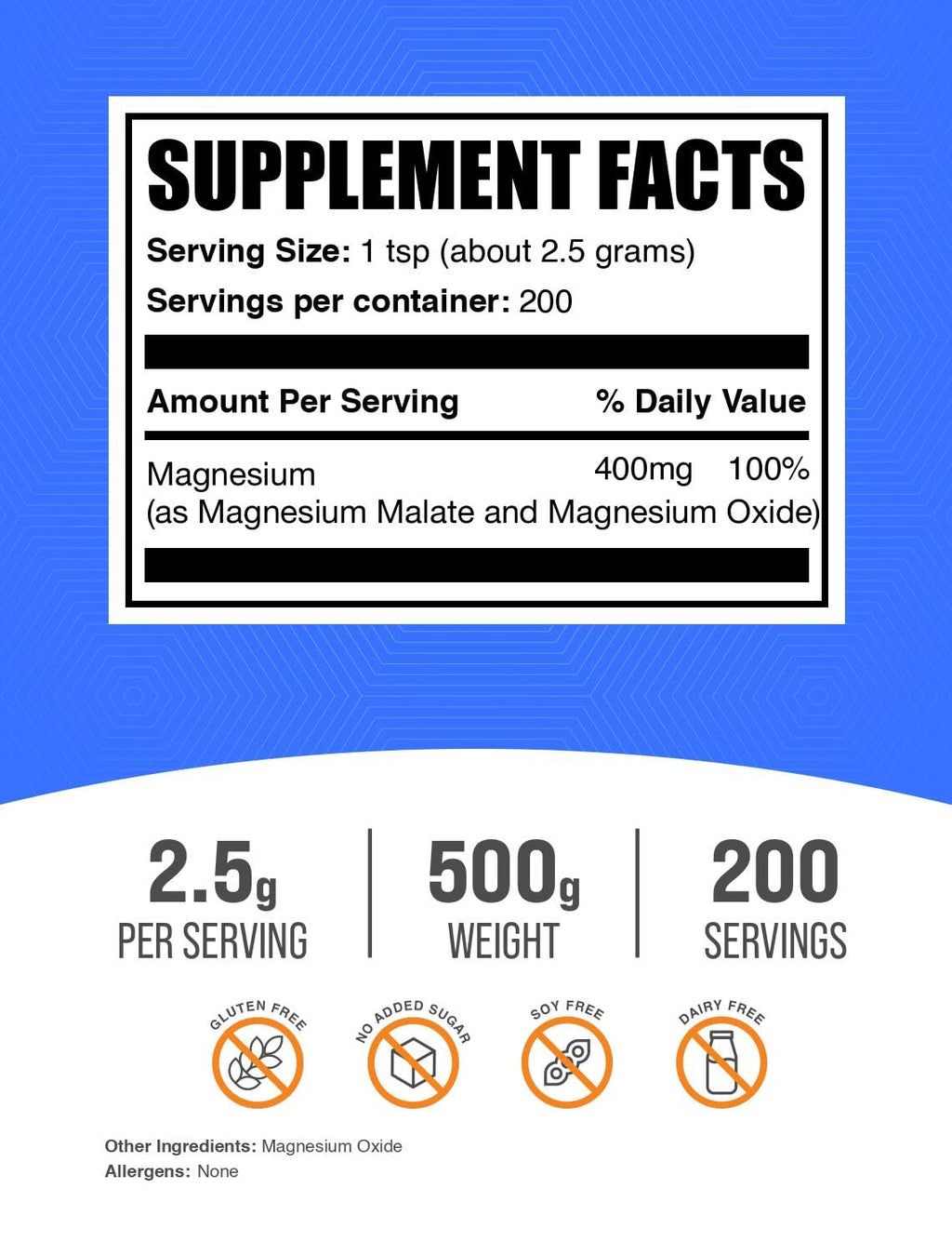 BulkSupplements Magnesium Malate Powder | Gluten Free


