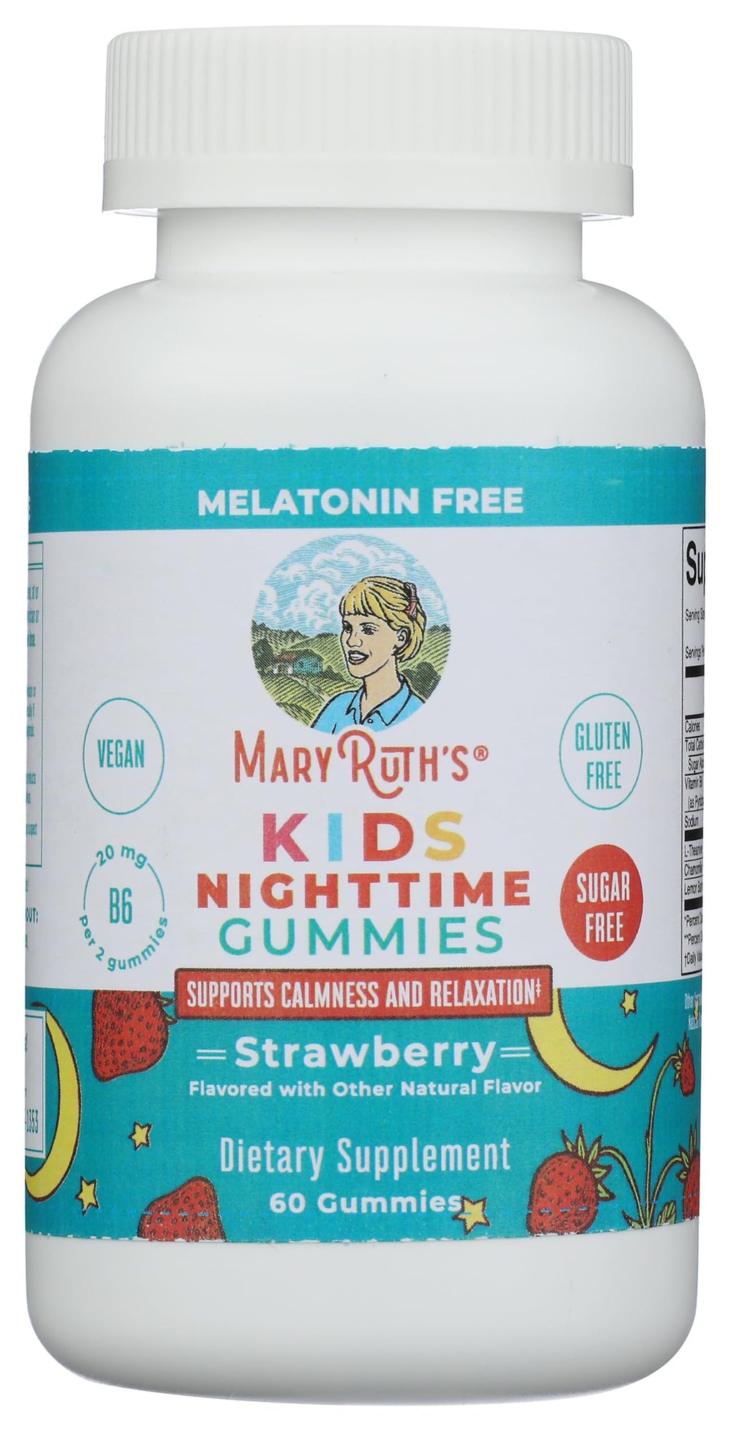 MaryRuth's Nighttime Gummies | Sugar Free L-Theanine Chamomile Lemon Balm

